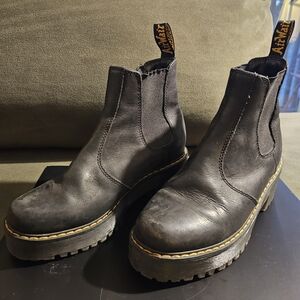 Dr. Martens Rometty Black Leather Ankle Boots